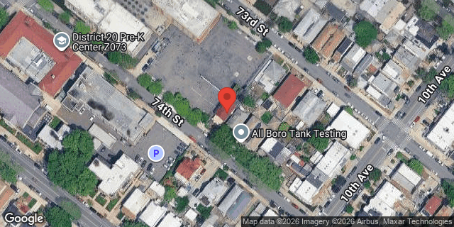 Aerial map of 955 74 STREET, Brooklyn