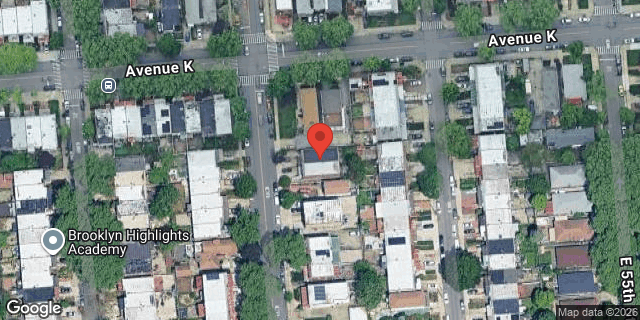 Aerial map of 1351 EAST 53 STREET, Brooklyn