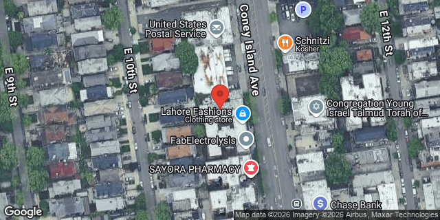 Aerial map of 1312 CONEY ISLAND AVENUE, Brooklyn