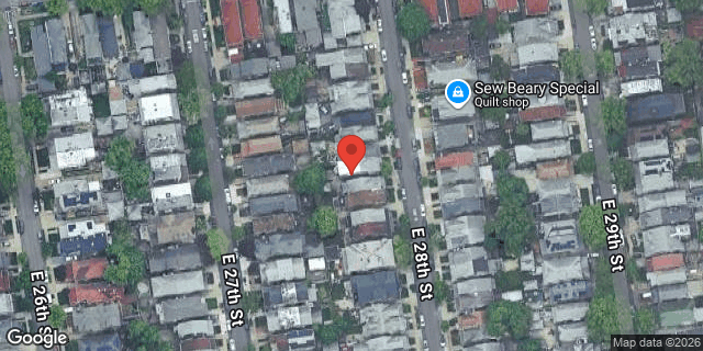 Aerial map of 1032 EAST 28 STREET, Brooklyn