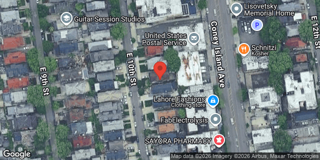 Aerial map of 953 EAST 10 STREET, Brooklyn