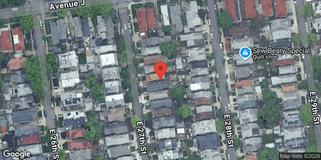Aerial map of 1023 EAST 27 STREET, Brooklyn