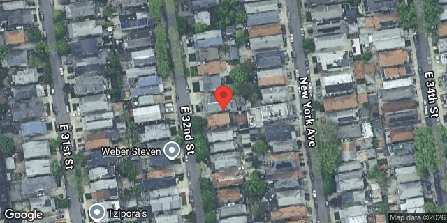 Aerial map of 1043 EAST 32 STREET, Brooklyn