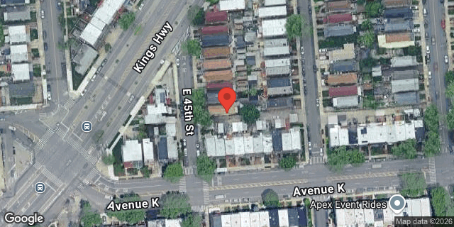 Aerial map of 1433 EAST 45 STREET, Brooklyn