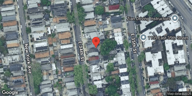 Aerial map of 1215 EAST 34 STREET, Brooklyn