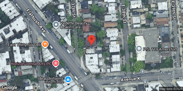 Aerial map of 1253 EAST 37 STREET, Brooklyn