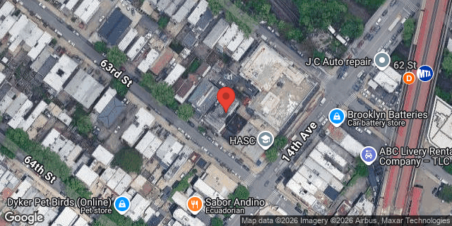 Aerial map of 1367 63 STREET, Brooklyn