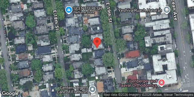 Aerial map of 996 EAST 19 STREET, Brooklyn