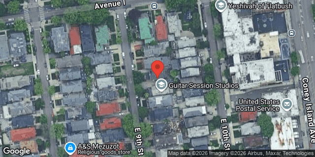 Aerial map of 927 EAST 9 STREET, Brooklyn