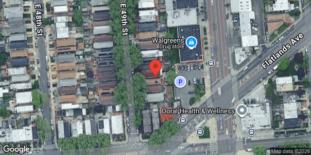 Aerial map of 1423 EAST 49 STREET, Brooklyn