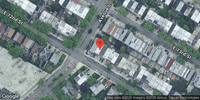 Aerial map of 1205 EAST 72 STREET, Brooklyn
