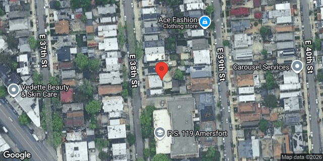Aerial map of 1173 EAST 38 STREET, Brooklyn