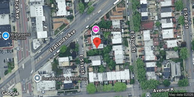Aerial map of 1397 EAST 51 STREET, Brooklyn
