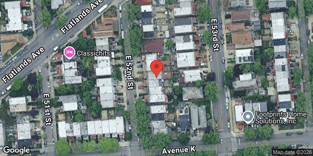 Aerial map of 1359 EAST 52 STREET, Brooklyn