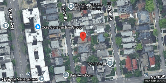Aerial map of 1101 EAST 21 STREET, Brooklyn
