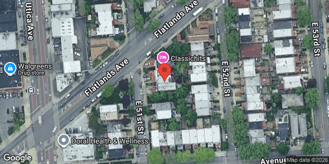 Aerial map of 1393 EAST 51 STREET, Brooklyn