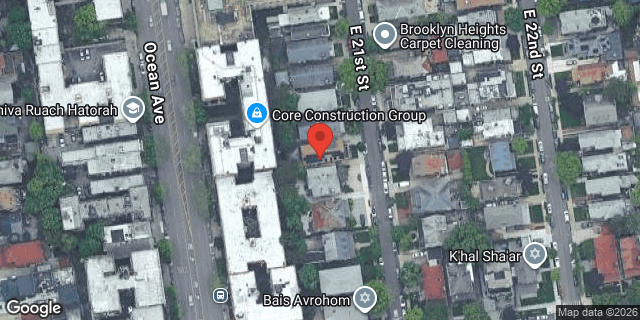 Aerial map of 1098 EAST 21 STREET, Brooklyn