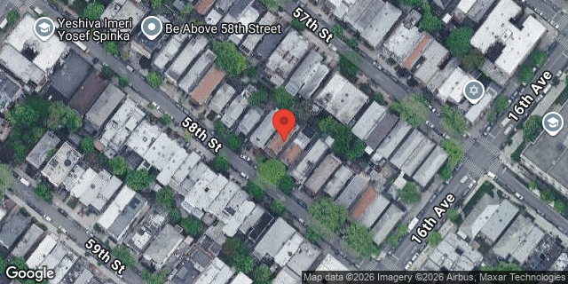 Aerial map of 1547 58 STREET, Brooklyn