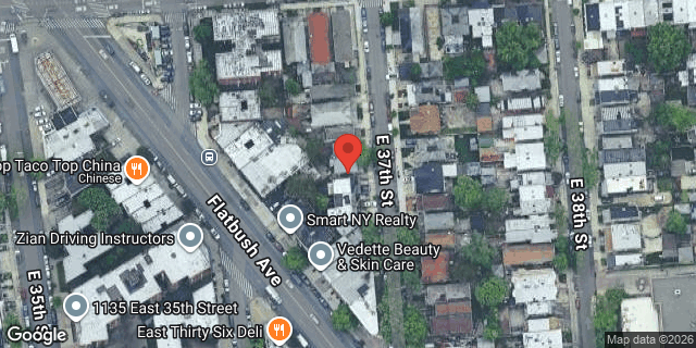 Aerial map of 1224 EAST 37 STREET, Brooklyn