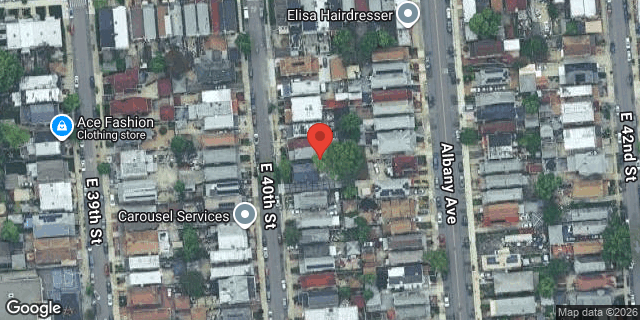Aerial map of 1163 EAST 40 STREET, Brooklyn
