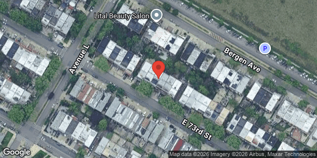 Aerial map of 1225 EAST 73 STREET, Brooklyn