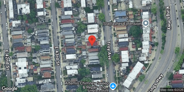 Aerial map of 1852 TROY AVENUE, Brooklyn