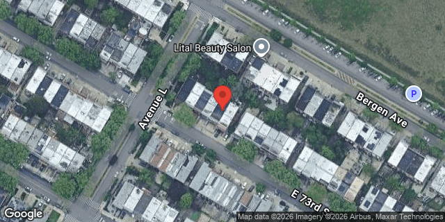 Aerial map of 1211 EAST 73 STREET, Brooklyn