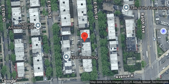 Aerial map of 1070 EAST 59 STREET, Brooklyn