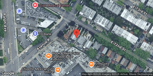 Aerial map of 1108 EAST 72 STREET, Brooklyn