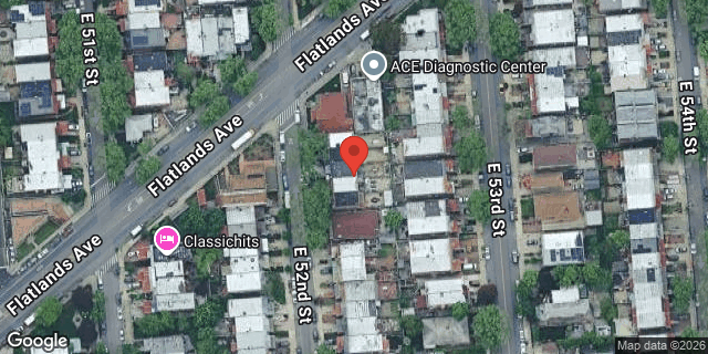 Aerial map of 1337 EAST 52 STREET, Brooklyn