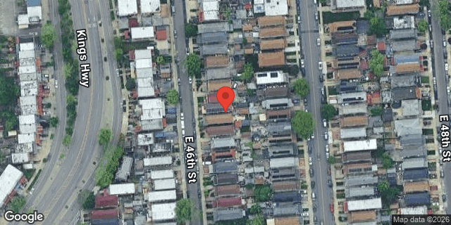 Aerial map of 1387 EAST 46 STREET, Brooklyn