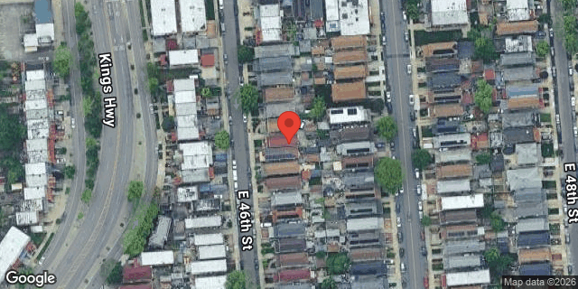 Aerial map of 1383 EAST 46 STREET, Brooklyn