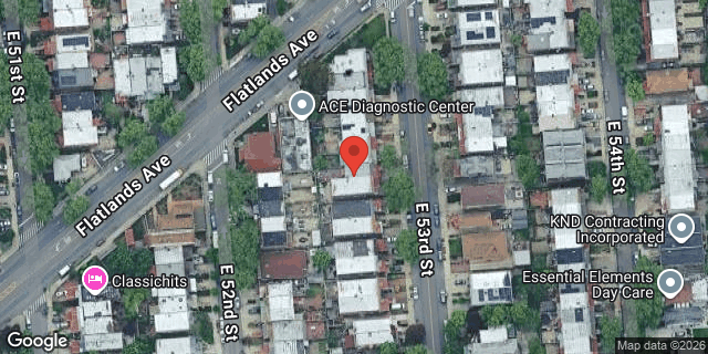 Aerial map of 1292 EAST 53 STREET, Brooklyn