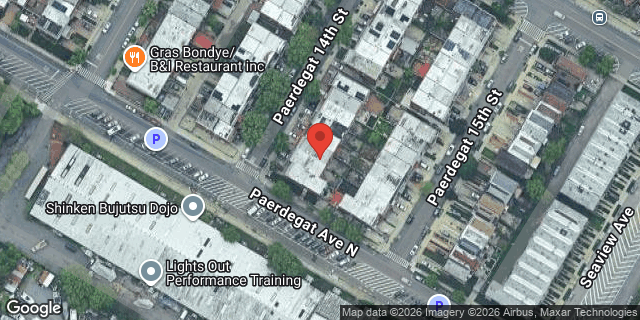 Aerial map of 8 PAERDEGAT 14 STREET, Brooklyn