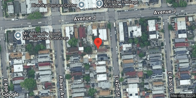 Aerial map of 1130 EAST 42 STREET, Brooklyn
