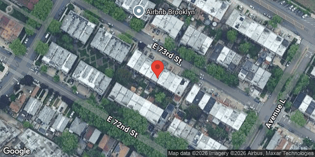 Aerial map of 1142 EAST 73 STREET, Brooklyn