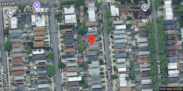 Aerial map of 1378 EAST 48 STREET, Brooklyn