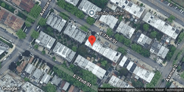 Aerial map of 1134 EAST 73 STREET, Brooklyn