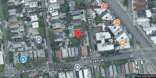 Aerial map of 1154 EAST 34 STREET, Brooklyn