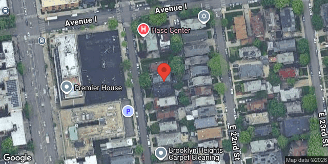 Aerial map of 1053 EAST 21 STREET, Brooklyn