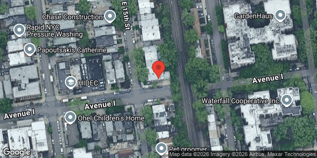 Aerial map of 899 EAST 15 STREET, Brooklyn