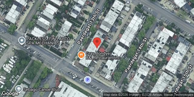 Aerial map of 14 PAERDEGAT 13 STREET, Brooklyn