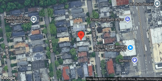 Aerial map of 866 EAST 10 STREET, Brooklyn