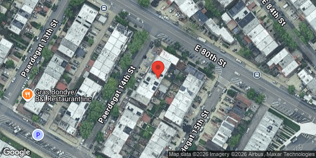 Aerial map of 36 PAERDEGAT 14 STREET, Brooklyn