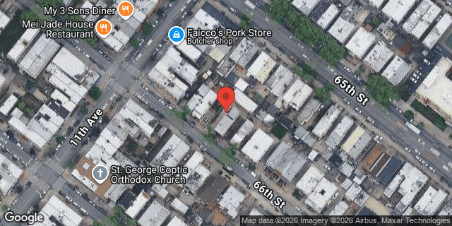Aerial map of 1121 66 STREET, Brooklyn