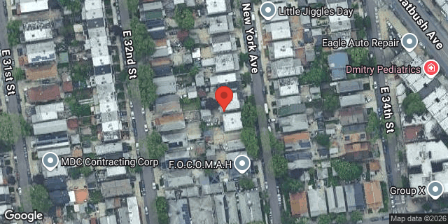 Aerial map of 1836 NEW YORK AVENUE, Brooklyn