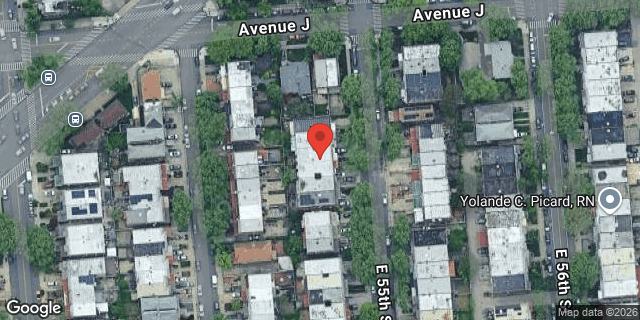 Aerial map of 1186 EAST 55 STREET, Brooklyn