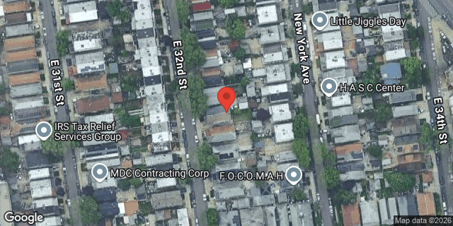 Aerial map of 961 EAST 32 STREET, Brooklyn