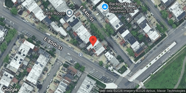 Aerial map of 1460 EAST 84 STREET, Brooklyn