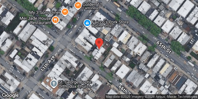 Aerial map of 1113 66 STREET, Brooklyn
